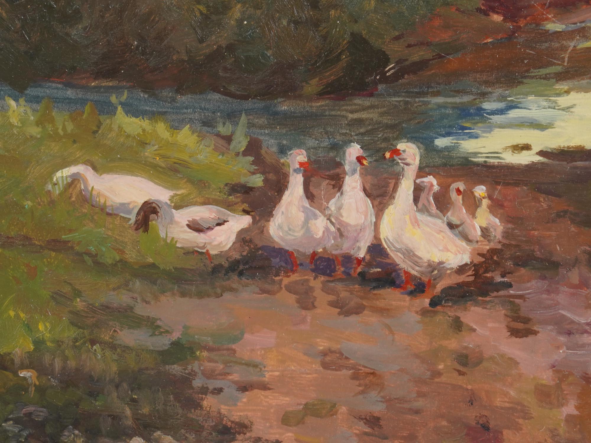 GERMAN DUCKS OIL PAINTING BY ALEXANDER KOESTER PIC-2